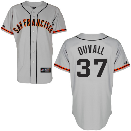 Adam Duvall #37 mlb Jersey-San Francisco Giants Women's Authentic Road 1 Gray Cool Base Baseball Jersey